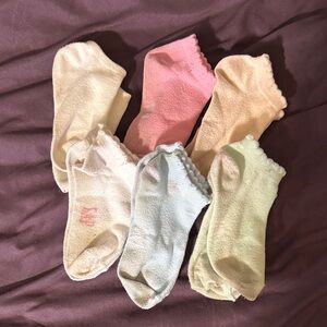 GAP Pastel No-Show Socks Pack - Pink, Yellow, Blue, Green, Cream, Peach